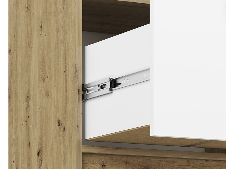 Regał FINI 03 Biały/Szary/Dąb