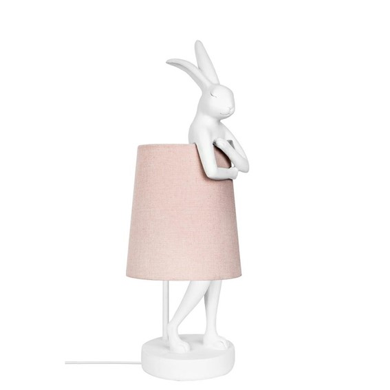 Lampa Stołowa RABBIT 50cm Biały/Różowy