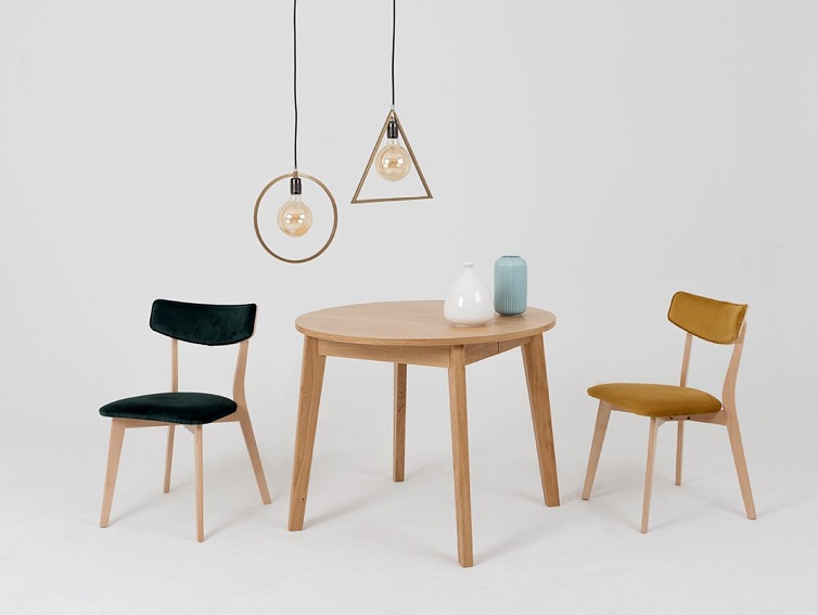 Stół jadalniany WOODYOU ROUND 95 rozkł. – dąb