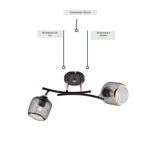 Żyrandol HORTENSJO 2 Czarny