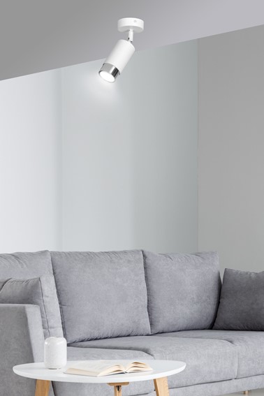 Lampa Sufitowa HIRO 1 Biały/Chrom