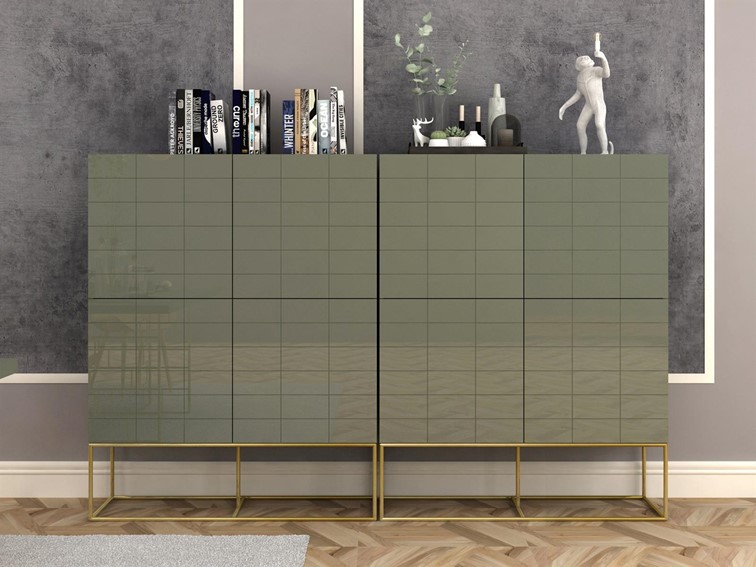 Komoda ROSE HILL RH04 Zielony/Złoty