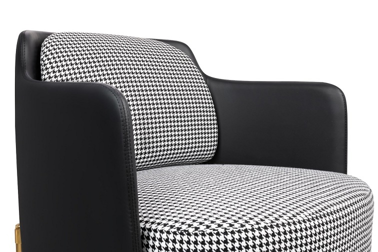 Fotel VENICE Czarny/Złoty