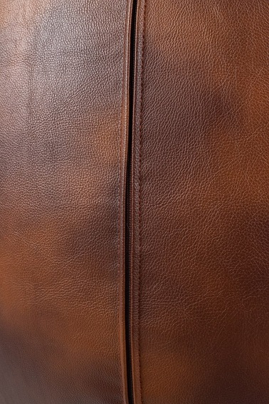 Fotel EGG Szeroki PU Brąz/Koniak