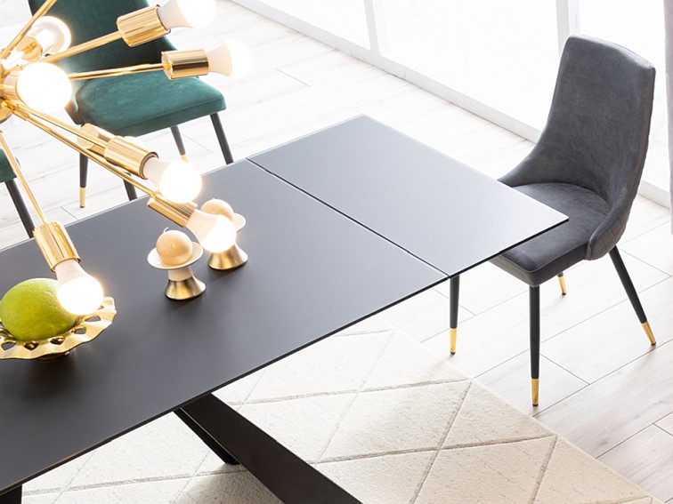 Stół Rozkładany SALVADORE (160-240)x90 Czarny Mat