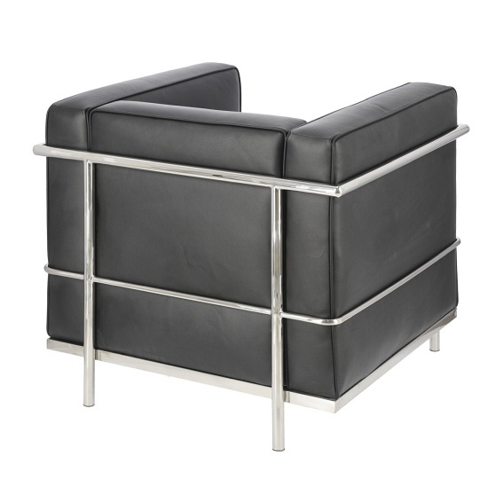 Fotel Kubik 68x75x67 Czarna Skóra