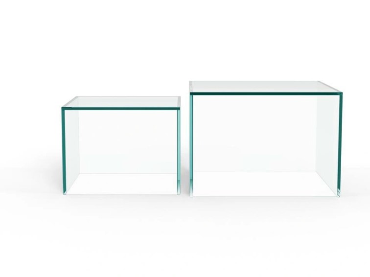 Zestaw 2 Stolików DICE Transparentny