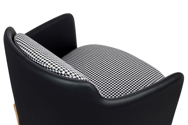 Fotel VENICE Czarny/Złoty