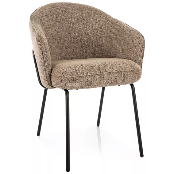 Krzesło NAO Noelle Ciemny Beż/Czarny Mat