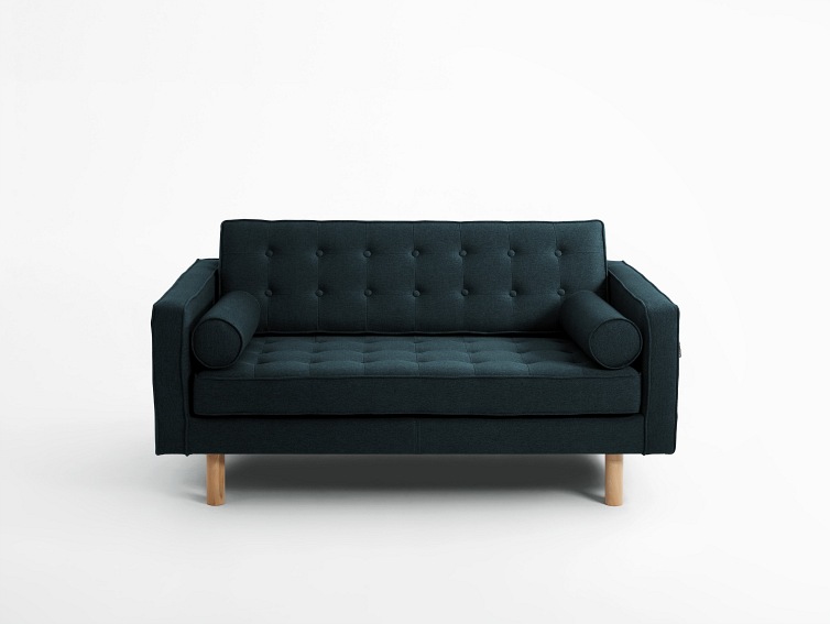 Sofa 2 os. Topic Wood 162x88x80 Głębia Oceanu/Naturalny