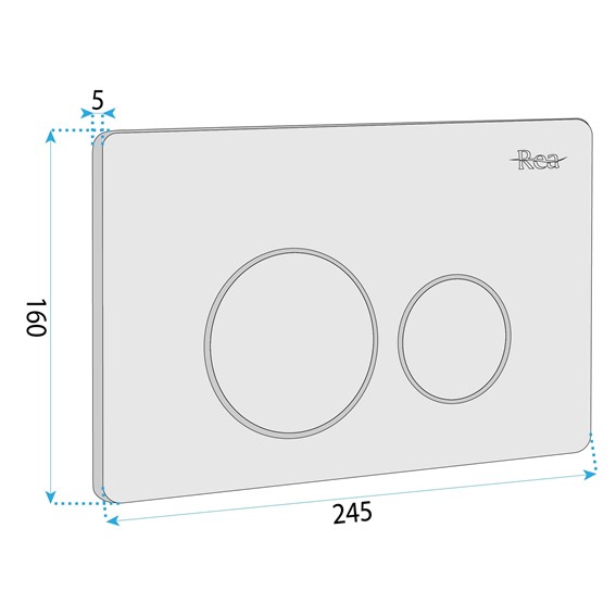 Przycisk Typu I do Stelaża Podtynkowego Złoty Szczotkowana