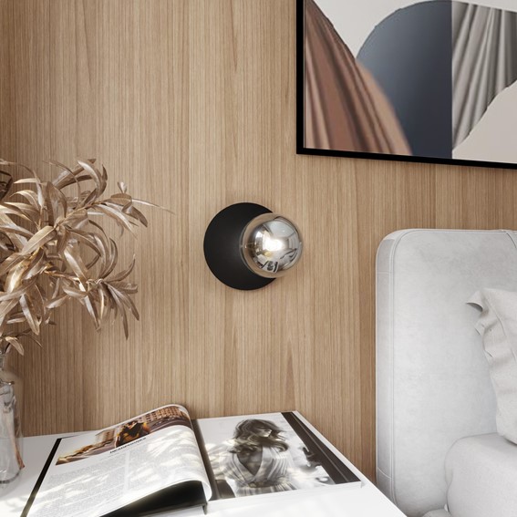 Kinkiet OSLO K1 Czarny/Grafitowy