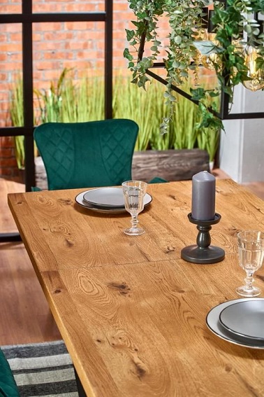 Stół Rozkładany Massive 160(250)x90x77 Dąb/Czarny