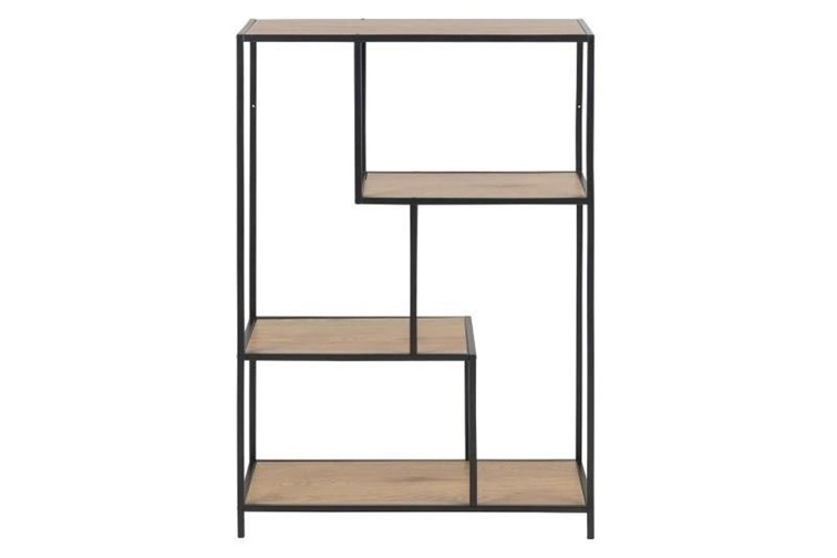 Regał SEAFORD III Czarny/Dąb