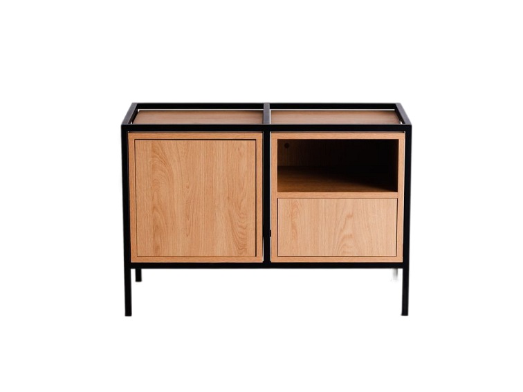 Regał Skap 2R1 Mix 40x88x60 Dąb/Czarny