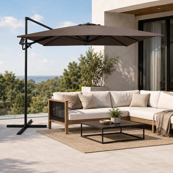 Parasol Ogrodowy LUMERO 3.0 Beżowy