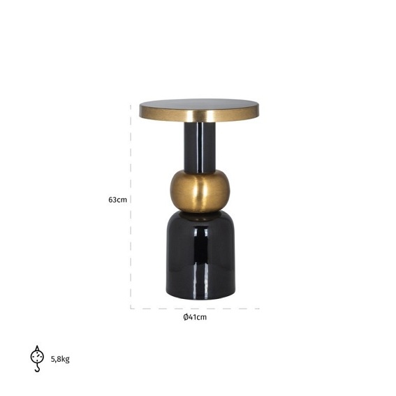 Stolik MOSE fi41 Czarny