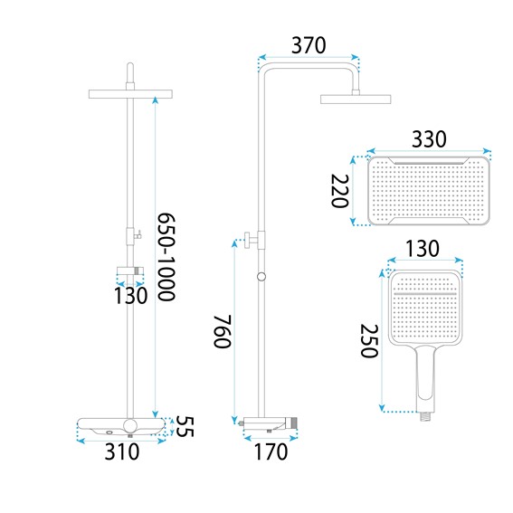 Zestaw Natryskowy BARI Tytan