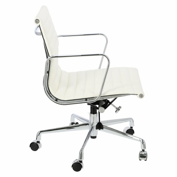 Fotel Biurowy CH1171T 58x59x79-88 Biała Skóra/Chrom