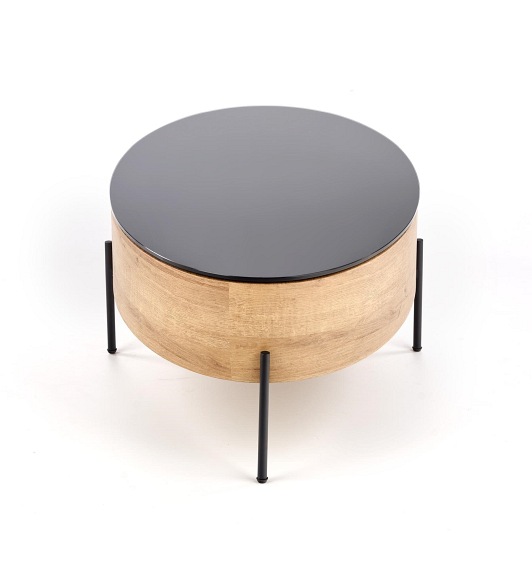 Ława ZENGA Czarny/Dąb Złoty