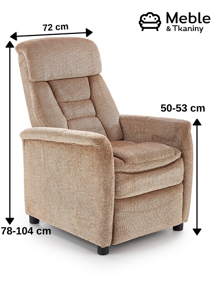 Fotel Wypoczynkowy JORDAN Beżowy