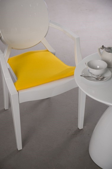 Poduszka na Krzesło Royal 42x44x1 Żółta