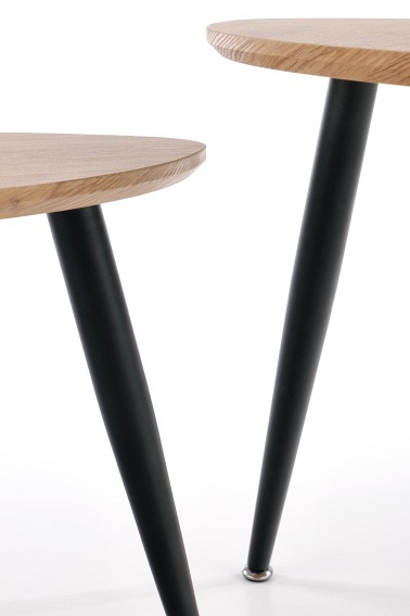 Zestaw 2 Ław Nicea 2 40x40x41 Dąb Złoty/Czarny