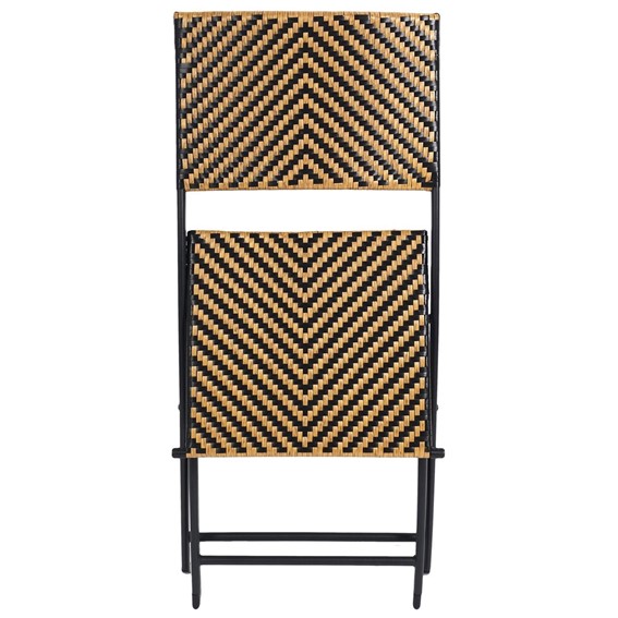 Krzesło Składane MARRON Naturalny/Czarny