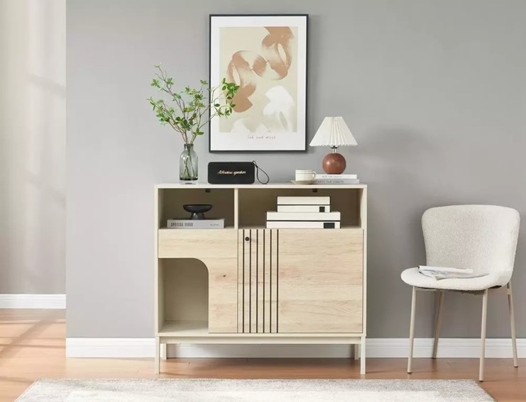 Komoda FROST K3 Biały/Dąb Alpejski