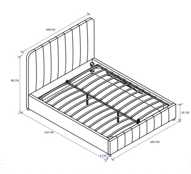 Łóżko Tapicerowane LT3-FX 160x200 Beżowy