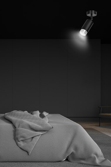 Lampa Sufitowa HIRO 1 Czarny/Chrom