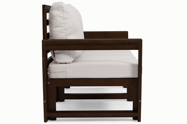 Sofa Ogrodowa MALTA 2-Osobowa Ciemny Brązowy/Szary