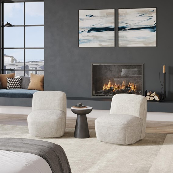 Fotel Obrotowy LEITH LET74W Biały