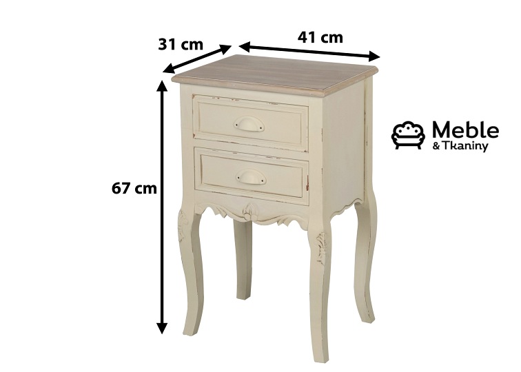 Szafka Nocna Rimini 021 31x41x67 Kremowy