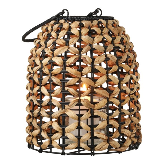 Lampion Ogrodowy PINTO Naturalny/Czarny