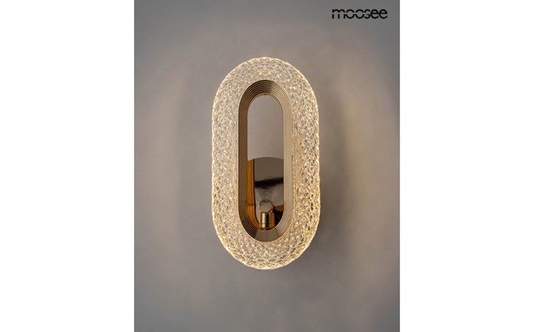 Lampa Ścienna JEWEL Złoty/Transparentny