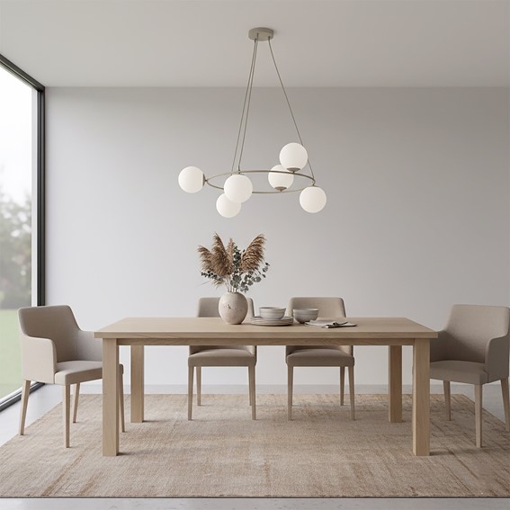 Lampa Wisząca AZURA 6 Beżowy/Biały