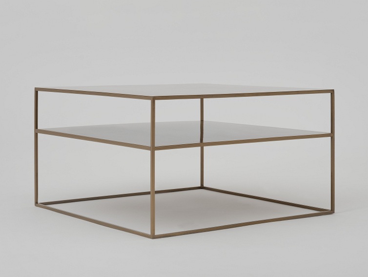 Stół Kawowy Tensio 2 Floor Metal 80x80 Złoty
