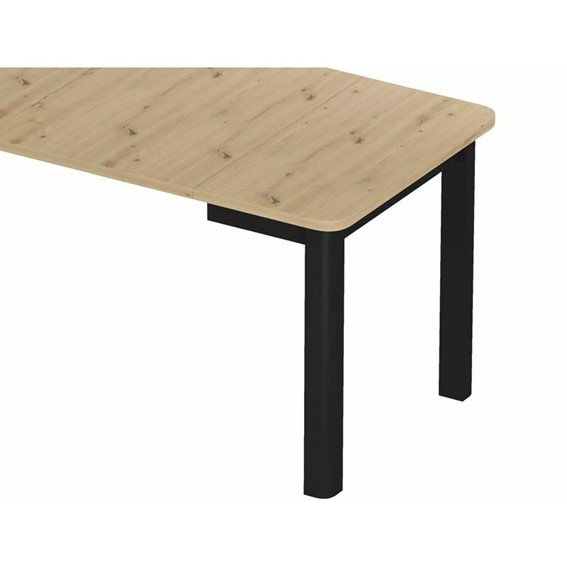Stół Rozkładany OSKAR (200-80)x80cm Dąb Artisan/Czarny Mat