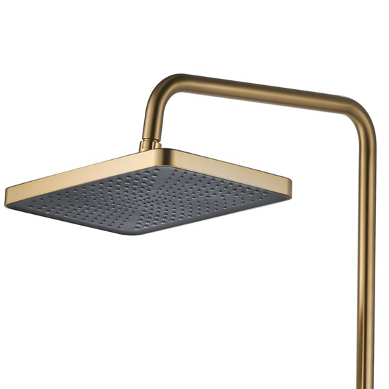 Zestaw Natryskowy HELIX Złoty Szczotkowany