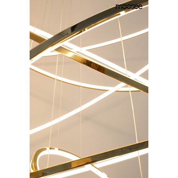 Lampa Wisząca RING SLIM L Złoty/Biały