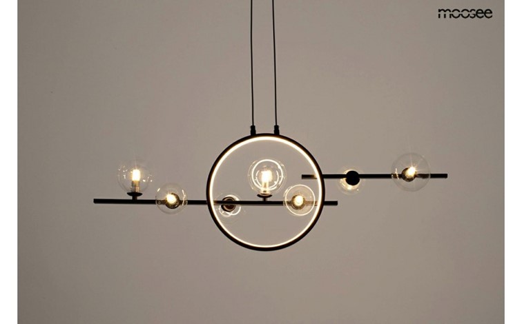 Lampa Wisząca ALURE LINE TWIN 90 Czarny/Transparentny