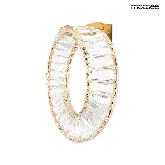 Lampa Ścienna WAVE Złoty/Transparentny