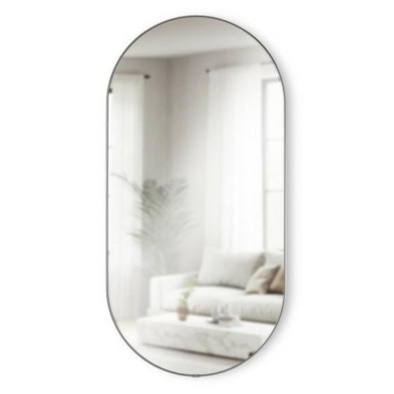 Lustro Ścienne HUBBA 36x18cm Tytan