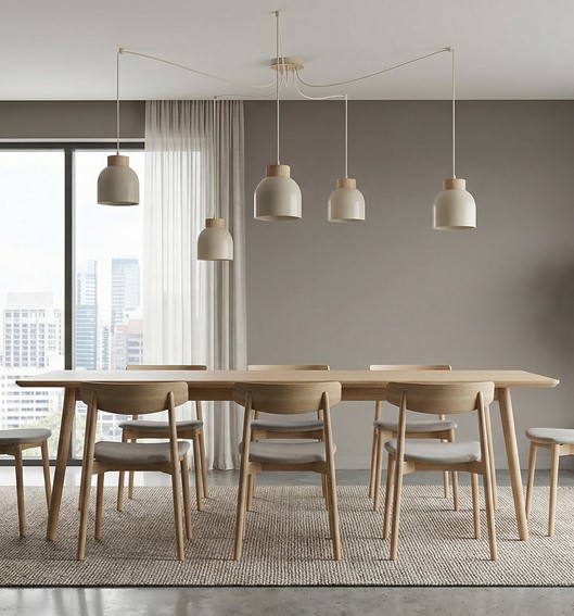 Lampa Wisząca KRU 5 Beżowy