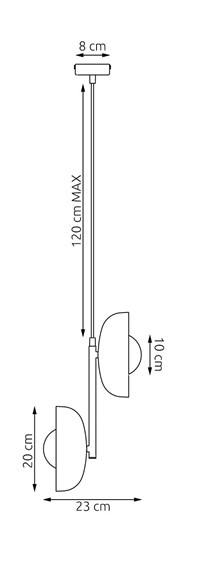 Lampa Wisząca VANILA 2 Pomarańczowy