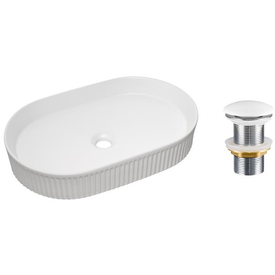 Zestaw Umywalkowy z Korkiem Click-Clack BEYOND Biały