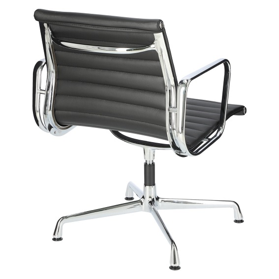 Fotel Konferencyjny CH1081T 57x58x75 Czarna Skóra/Chrom