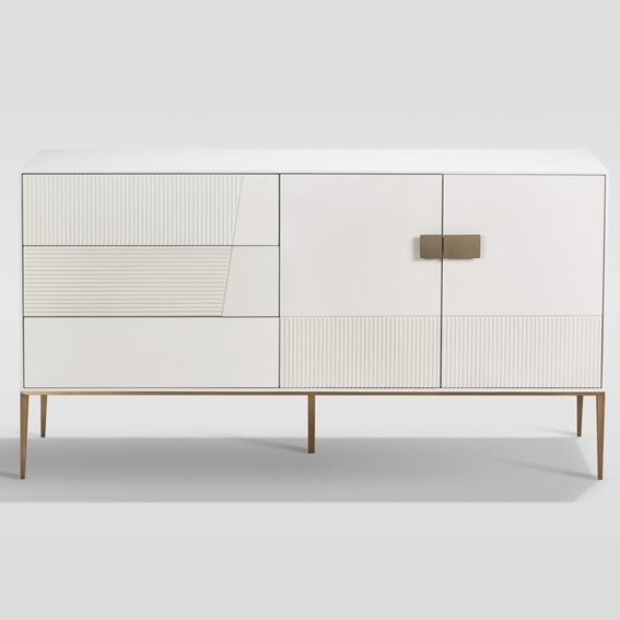 Komoda STILIG ST102A Biały/Złoty