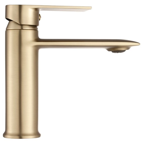 Bateria Umywalkowa Niska VENETA Złoty Szczotkowany